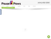 Tablet Screenshot of mypause4paws.com